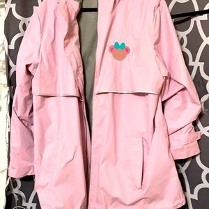 Rain jacket with a shellie Mae embroidered patch.